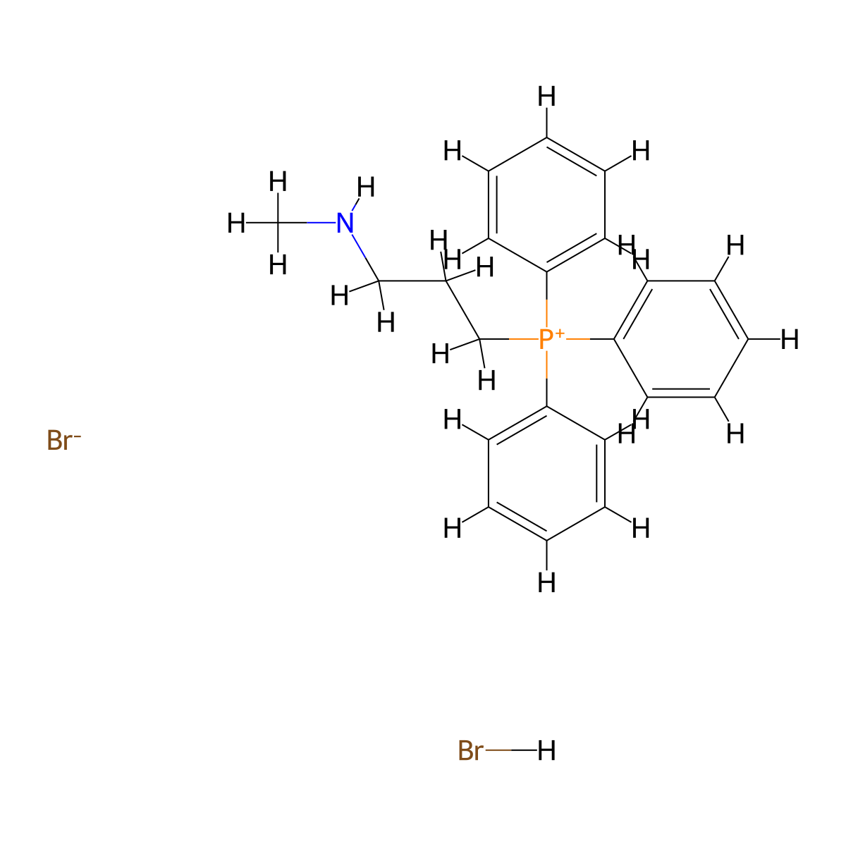 [3-(Methylamino)propyl]triphenylphosphonium Bromide Hydrobromide molecular structure, CAS 4174-83-8