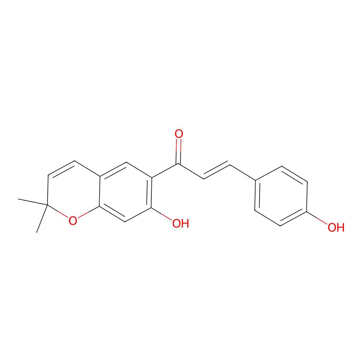 Bavachromene molecular structure, CAS 41743-38-8