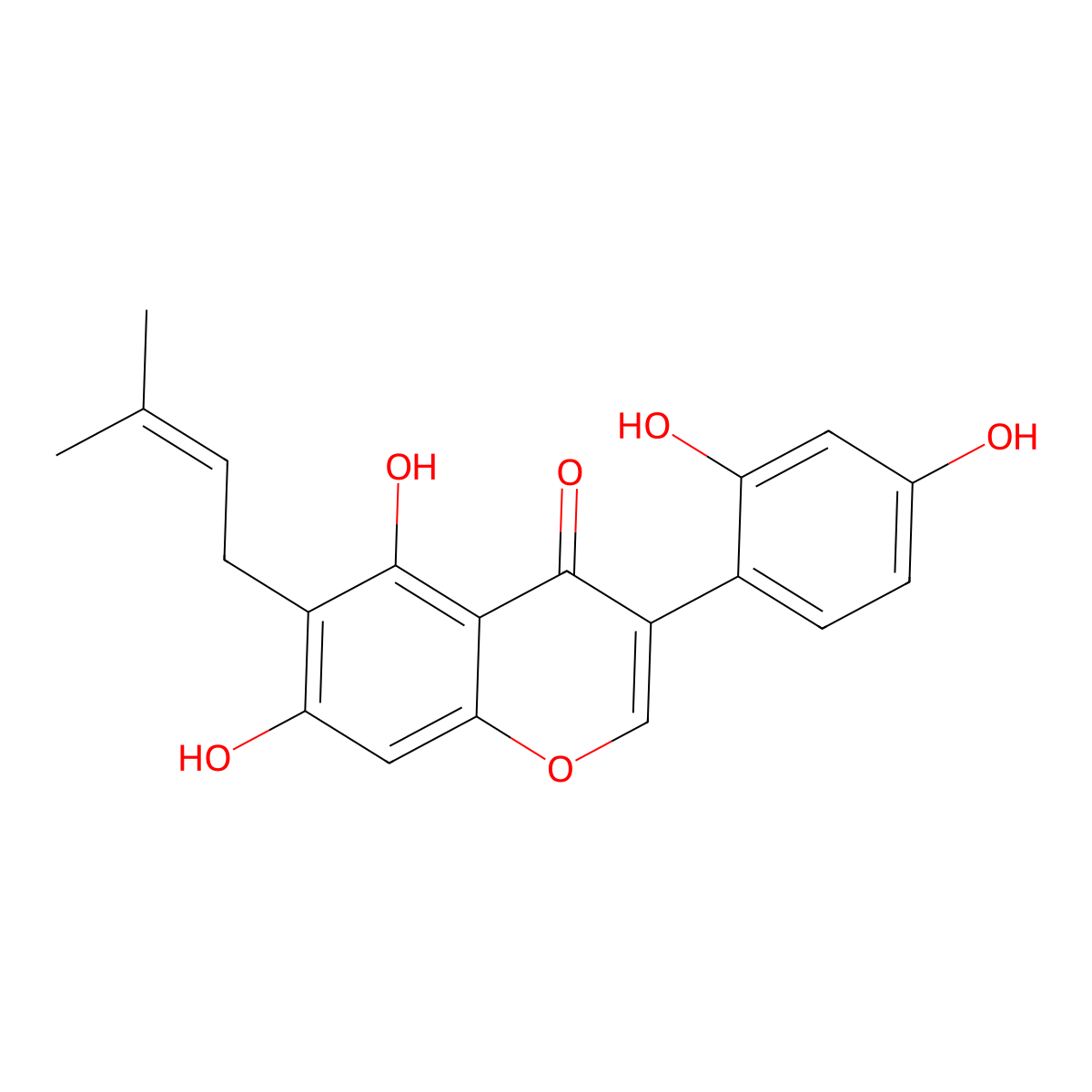 Luteone molecular structure, CAS 41743-56-0