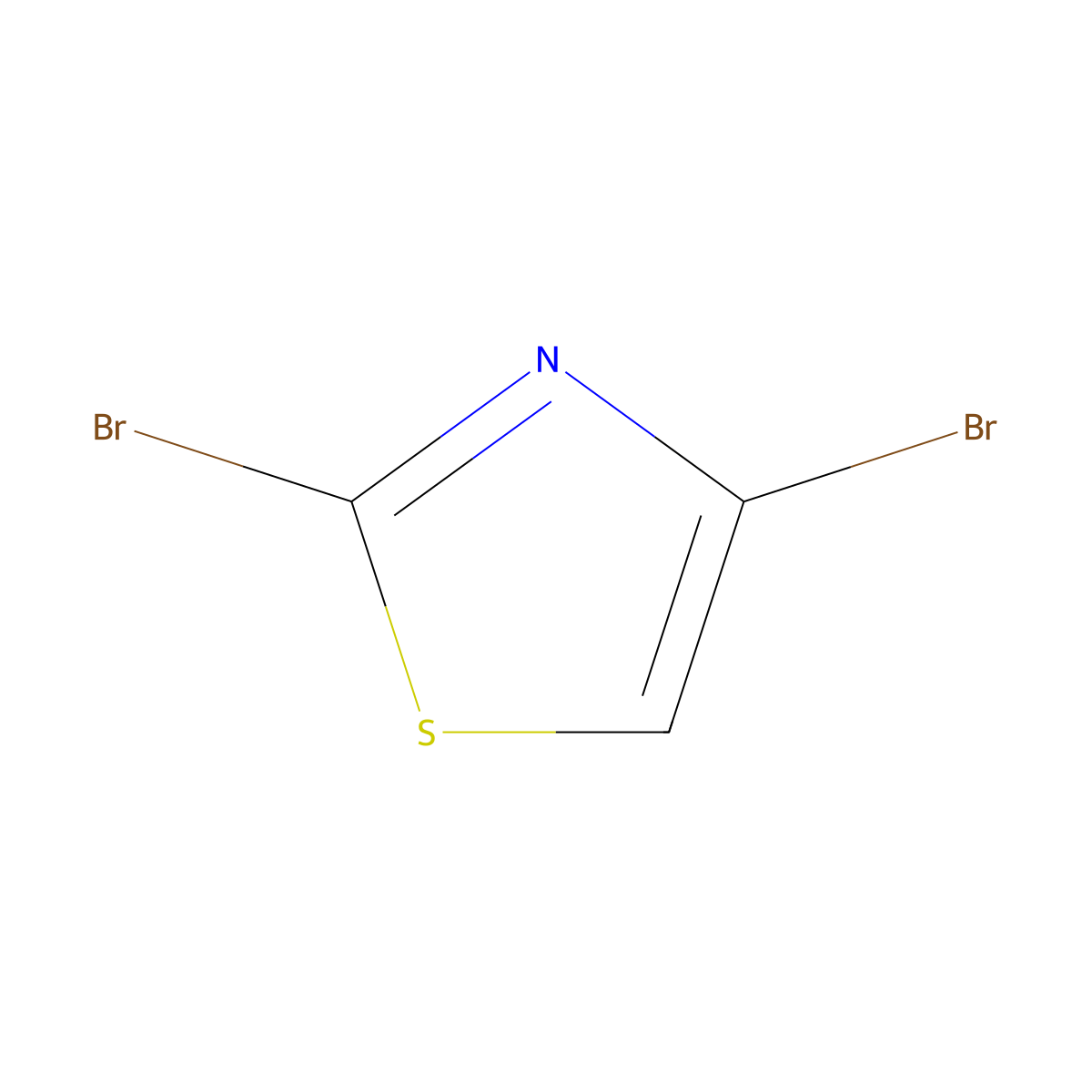 2,4-Dibromo-1,3-thiazole molecular structure, CAS 4175-77-3