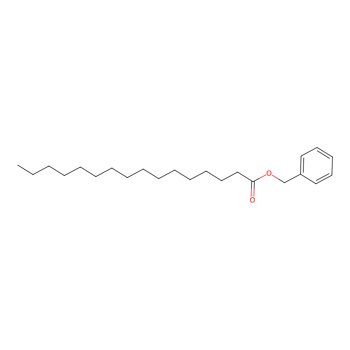 Benzyl palmitate molecular structure, CAS 41755-60-6