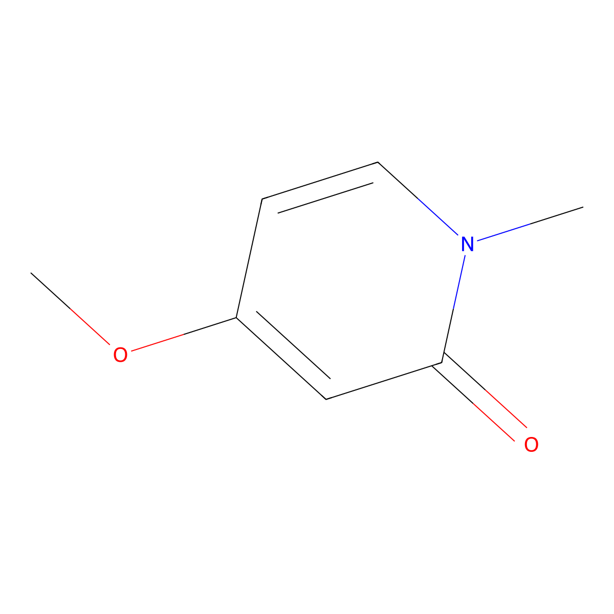 4-methoxy-N-methylpyridone-2 molecular structure, CAS 41759-19-7