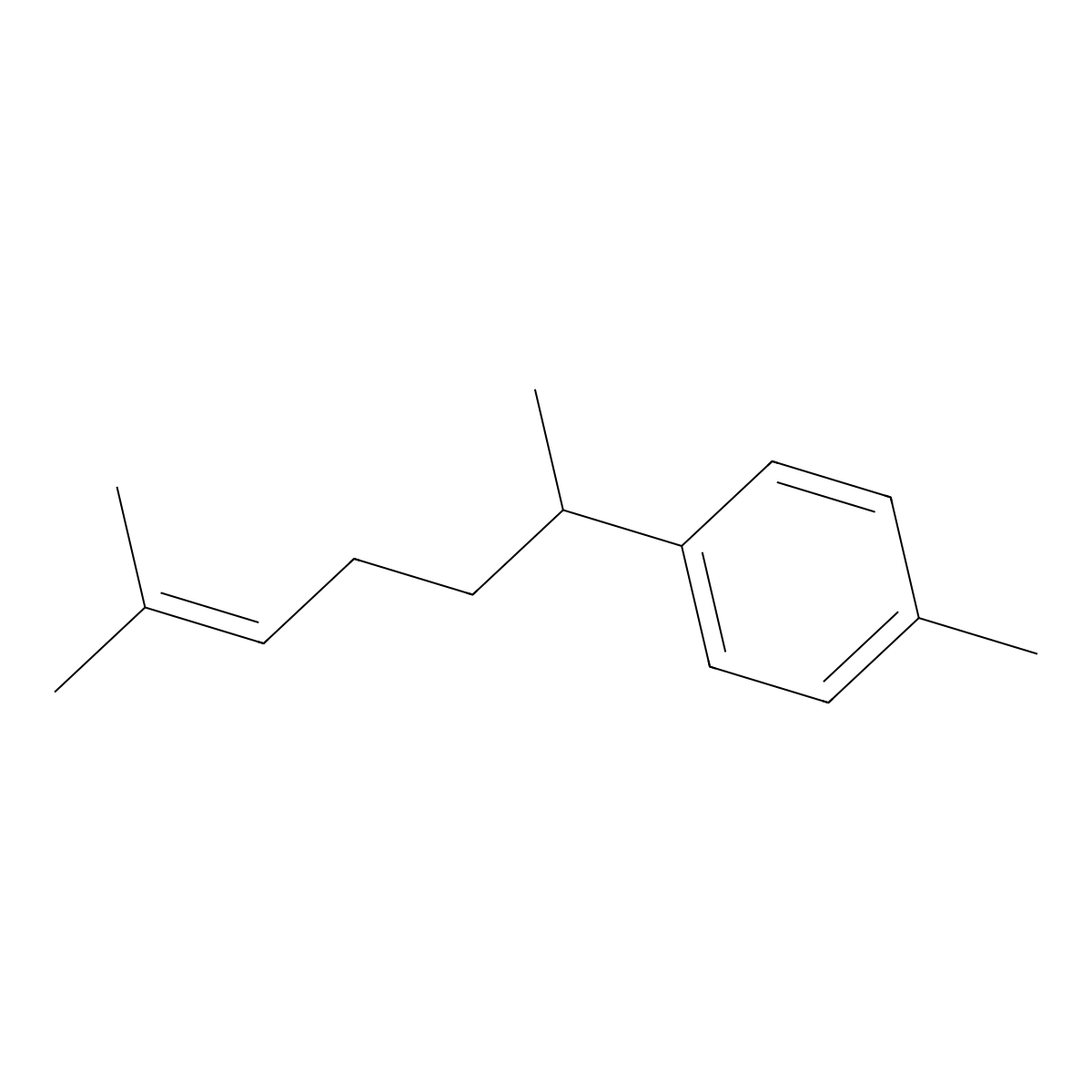 S-Curcumene molecular structure, CAS 4176-06-1