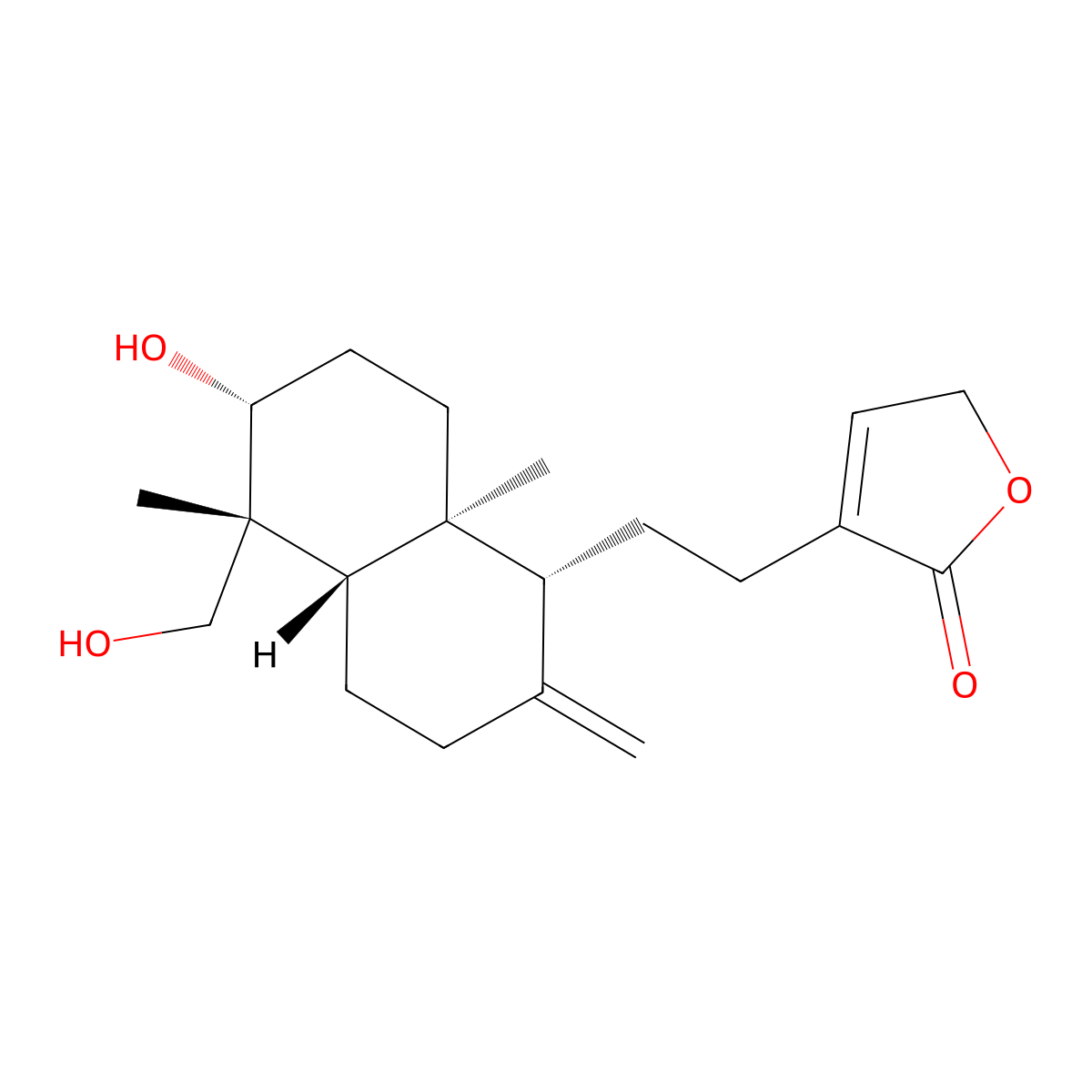 Deoxyandrographolide molecular structure, CAS 4176-97-0