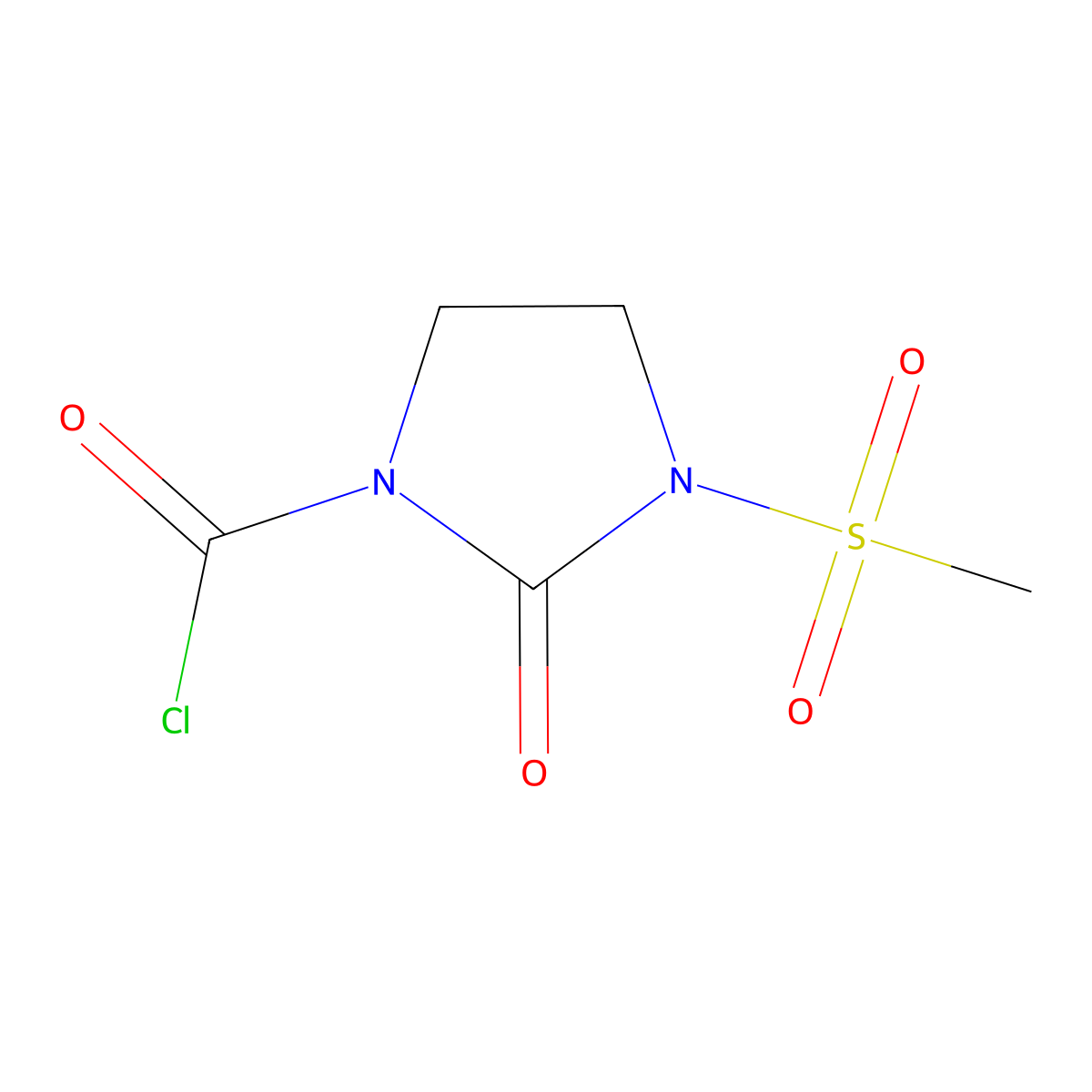 3-(Methylsulphonyl)-2-oxoimidazolidine-1-carbonyl chloride molecular structure, CAS 41762-76-9