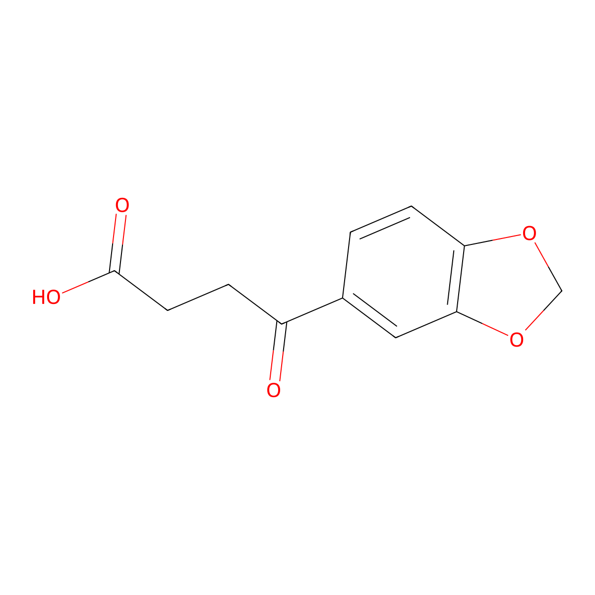 4-(1,3-Benzodioxol-5-yl)-4-oxobutanoic acid molecular structure, CAS 41764-07-2