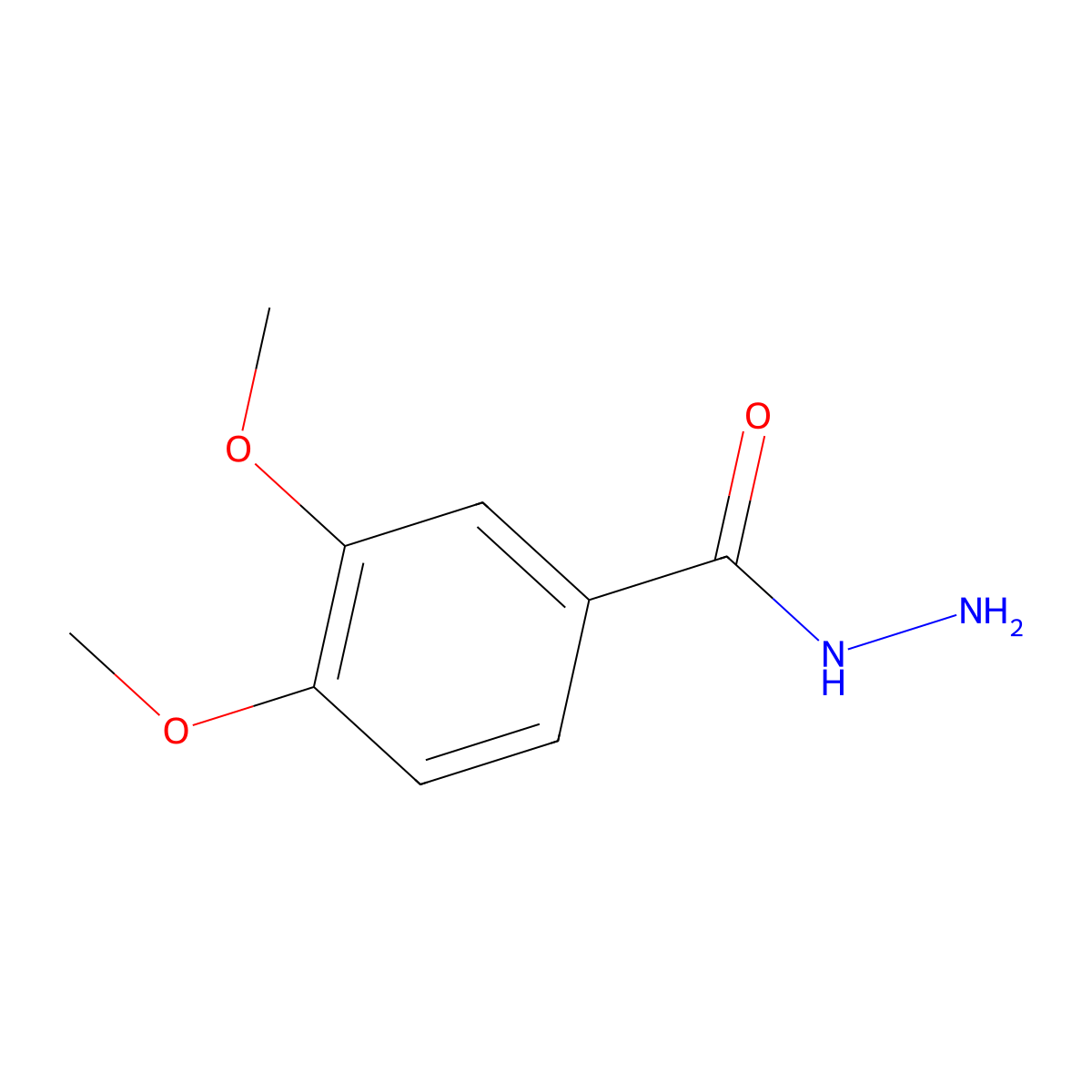 3,4-Dimethoxybenzohydrazide molecular structure, CAS 41764-74-3