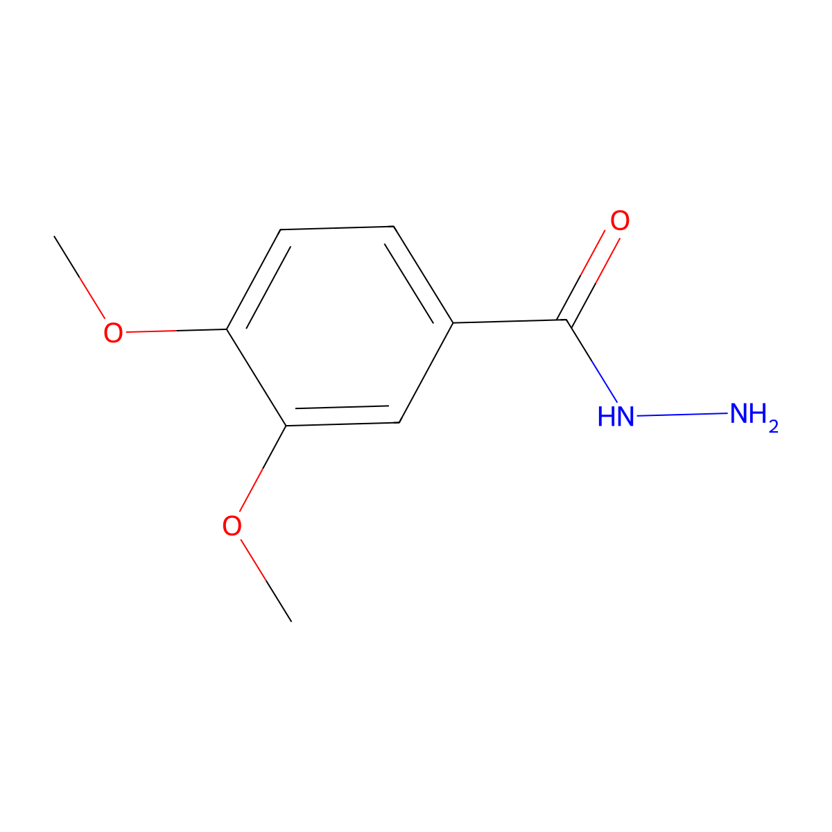 3,4-Dimethoxybenzohydrazide molecular structure, CAS 41764-74-3
