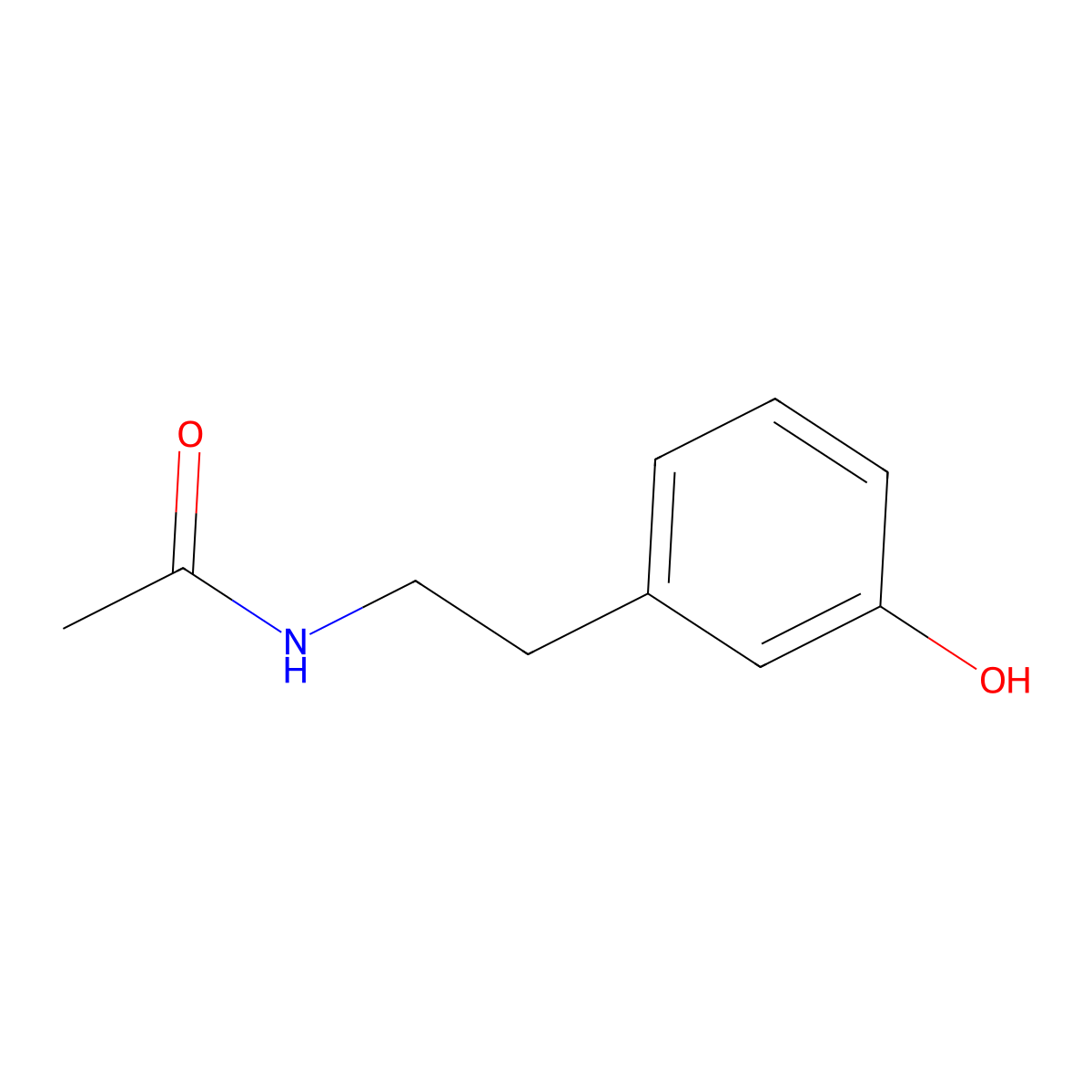 n-[2-(3-Hydroxy-phenyl)ethyl]acetamide molecular structure, CAS 41765-97-3