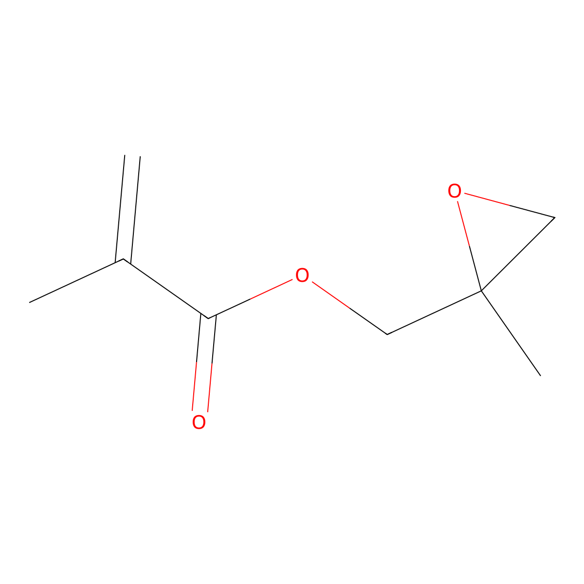2-Propenoic acid, 2-methyl-, (2-methyl-2-oxiranyl)methyl ester molecular structure, CAS 41768-20-1