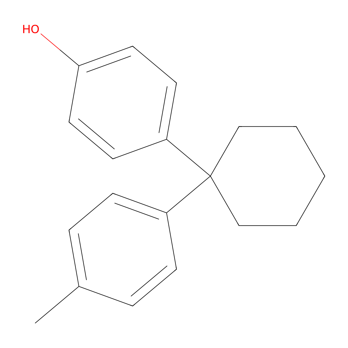 4-[1-(4-Methylphenyl)cyclohexyl]phenol molecular structure, CAS 41768-86-9