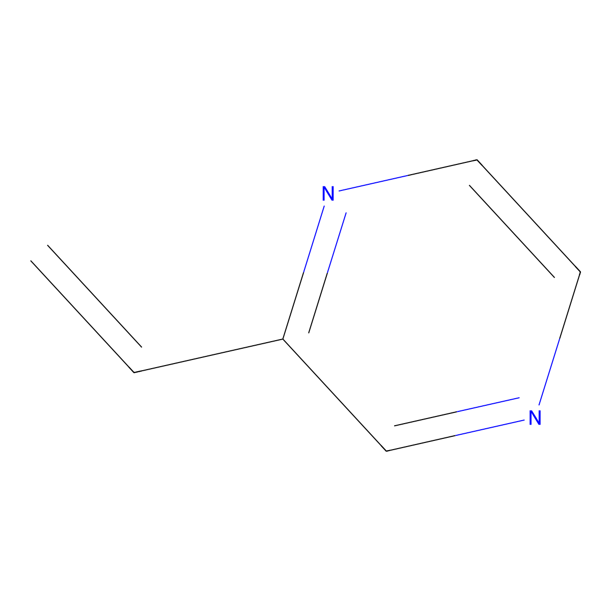 Vinylpyrazine molecular structure, CAS 4177-16-6