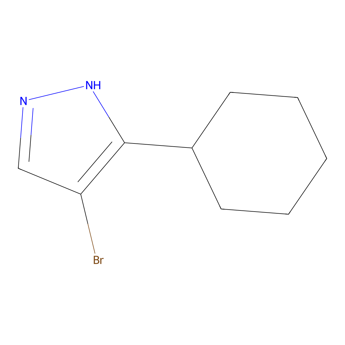 4-Bromo-3-cyclohexyl-1h-pyrazole molecular structure, CAS 417700-59-5