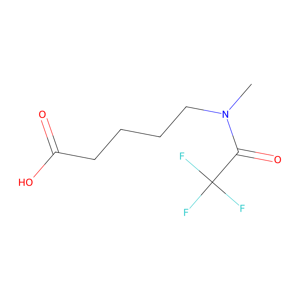 5-(2,2,2-trifluoro-N-methylacetamido)pentanoic acid molecular structure, CAS 417705-72-7