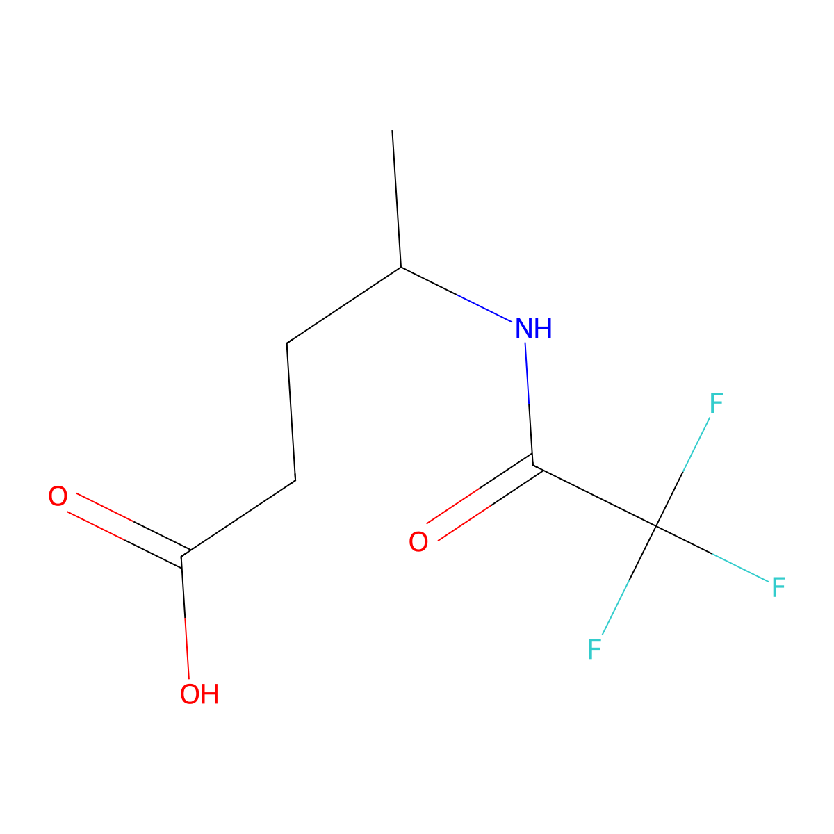 4-(Trifluoroacetamido)pentanoic acid molecular structure, CAS 417705-81-8