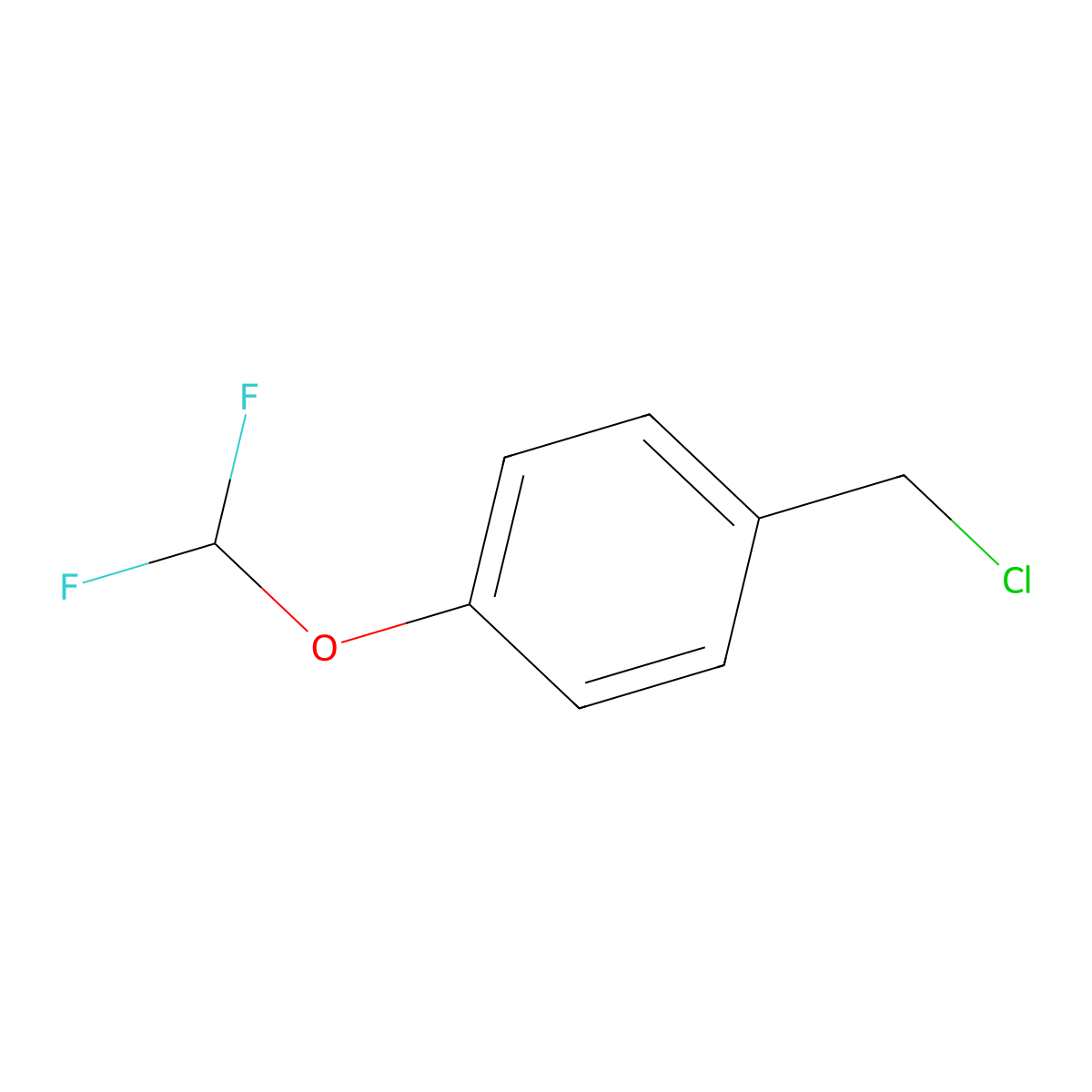 1-(Chloromethyl)-4-(difluoromethoxy)benzene molecular structure, CAS 41772-09-2