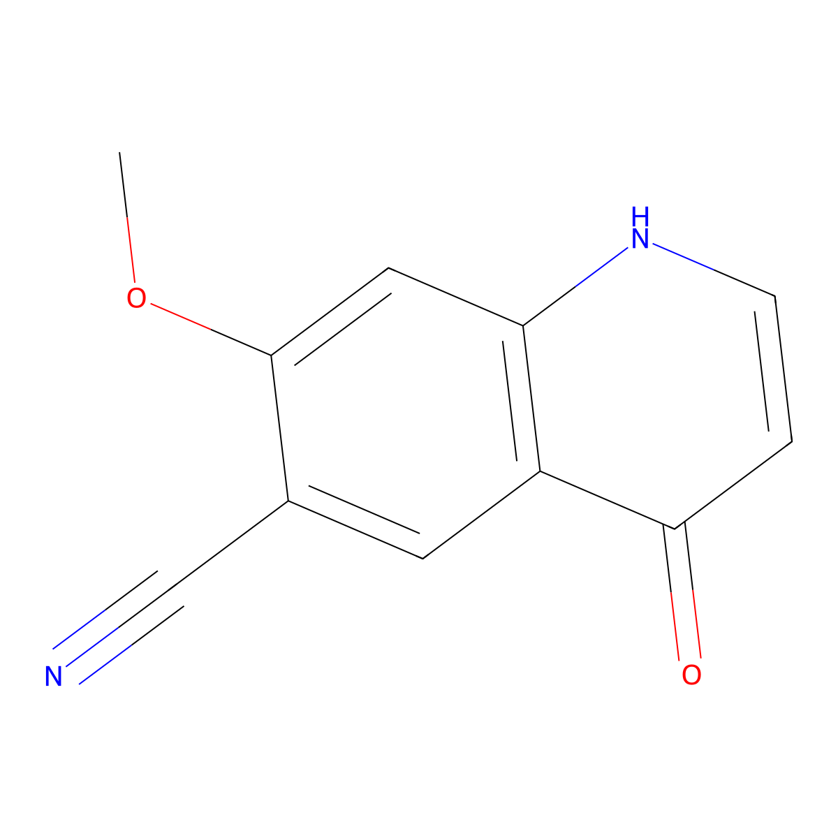 7-Methoxy-4-oxo-1,4-dihydroquinoline-6-carbonitrile molecular structure, CAS 417721-15-4