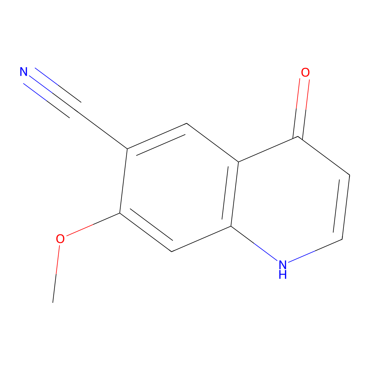 7-Methoxy-4-oxo-1,4-dihydroquinoline-6-carbonitrile molecular structure, CAS 417721-15-4