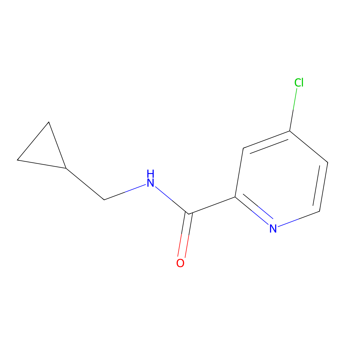 4-Chloro-2-[(cyclopropylmethyl)aminocarbonyl]pyridine molecular structure, CAS 417723-53-6