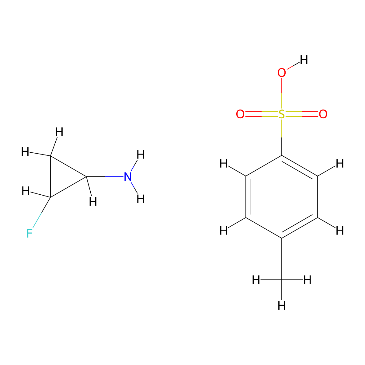 (1R,2R)-2-fluorocyclopropanamine tosylate molecular structure, CAS 417725-06-5