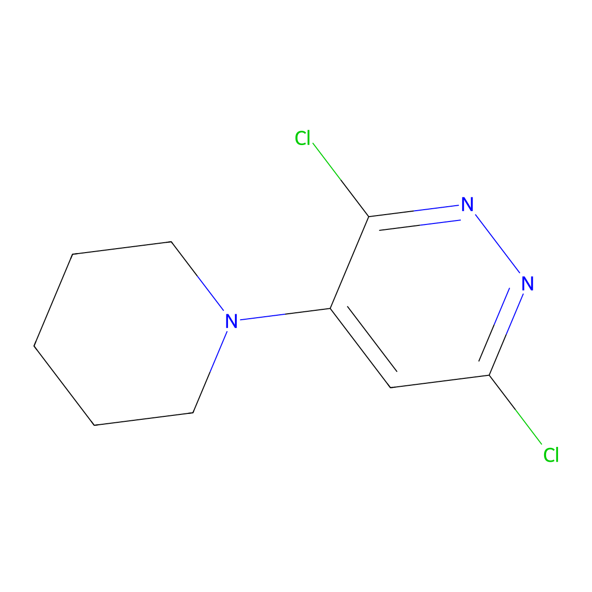 3,6-Dichloro-4-(piperidin-1-yl)pyridazine molecular structure, CAS 41773-30-2