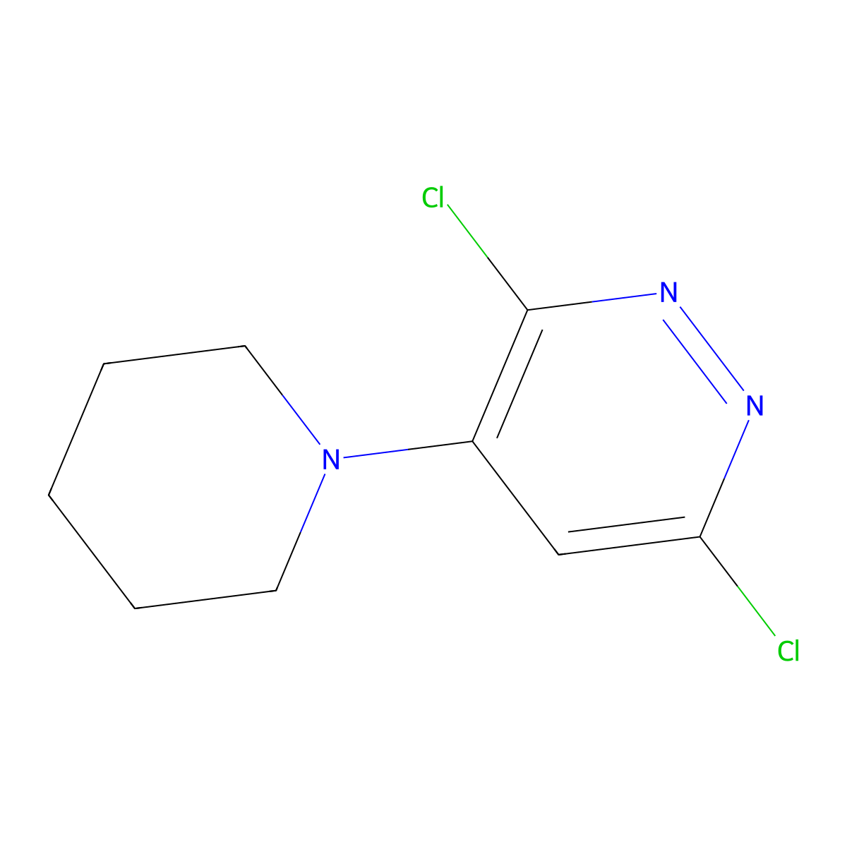 3,6-Dichloro-4-(piperidin-1-yl)pyridazine molecular structure, CAS 41773-30-2