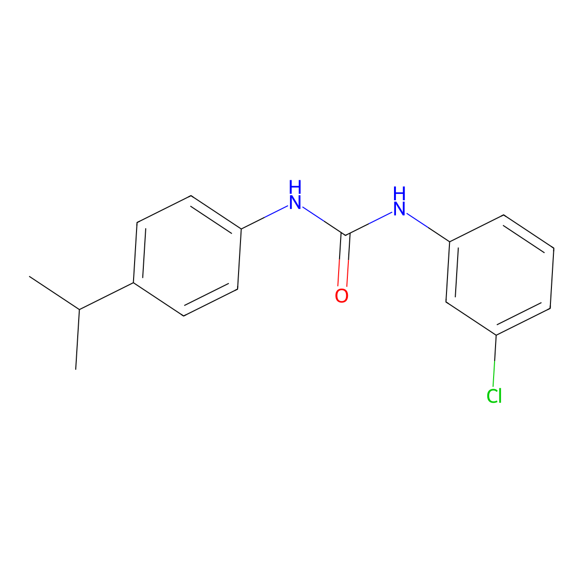 N-(3-Chlorophenyl)-N'-(4-isopropylphenyl)urea molecular structure, CAS 41779-78-6