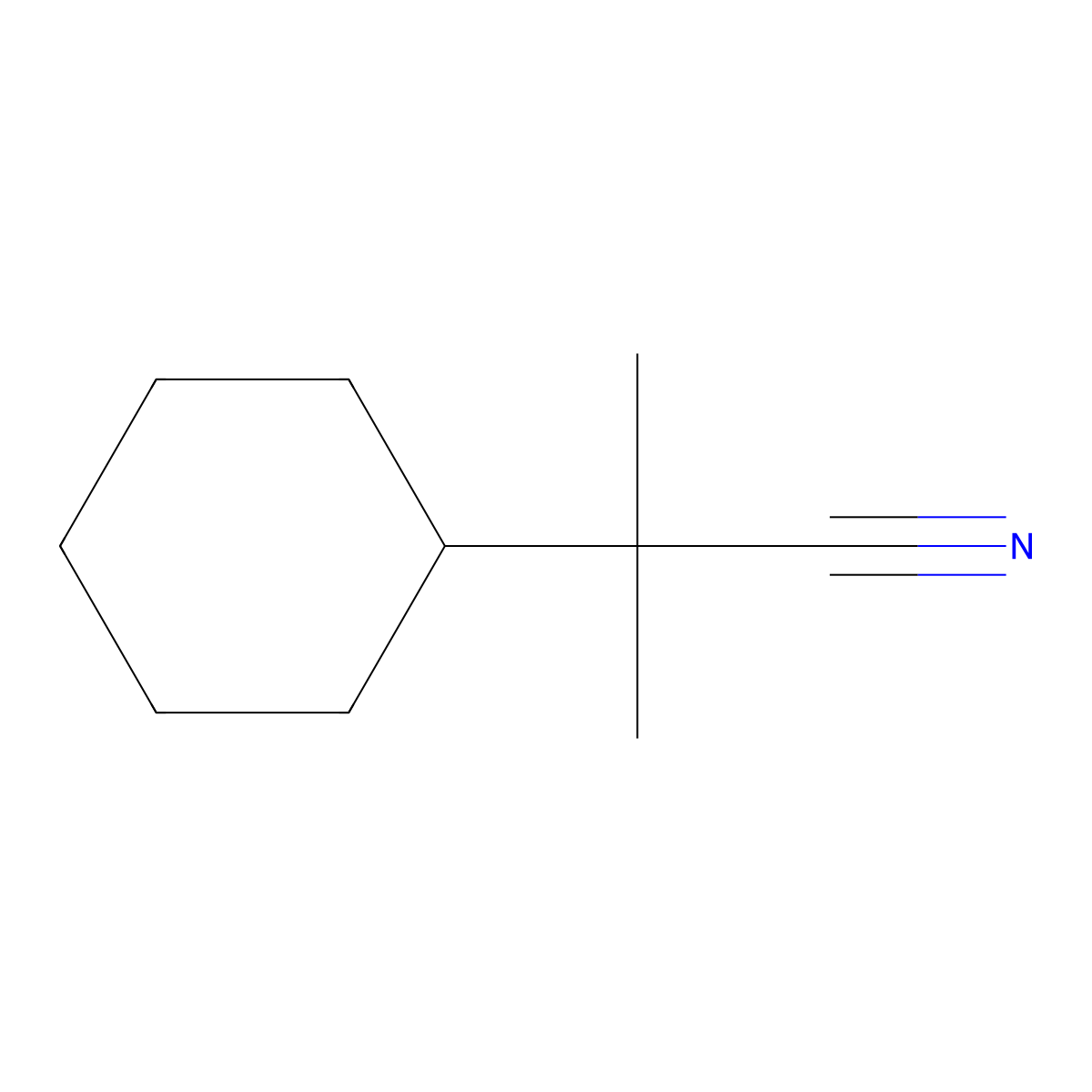 2-Cyclohexyl-2-methylpropionitrile molecular structure, CAS 41781-05-9