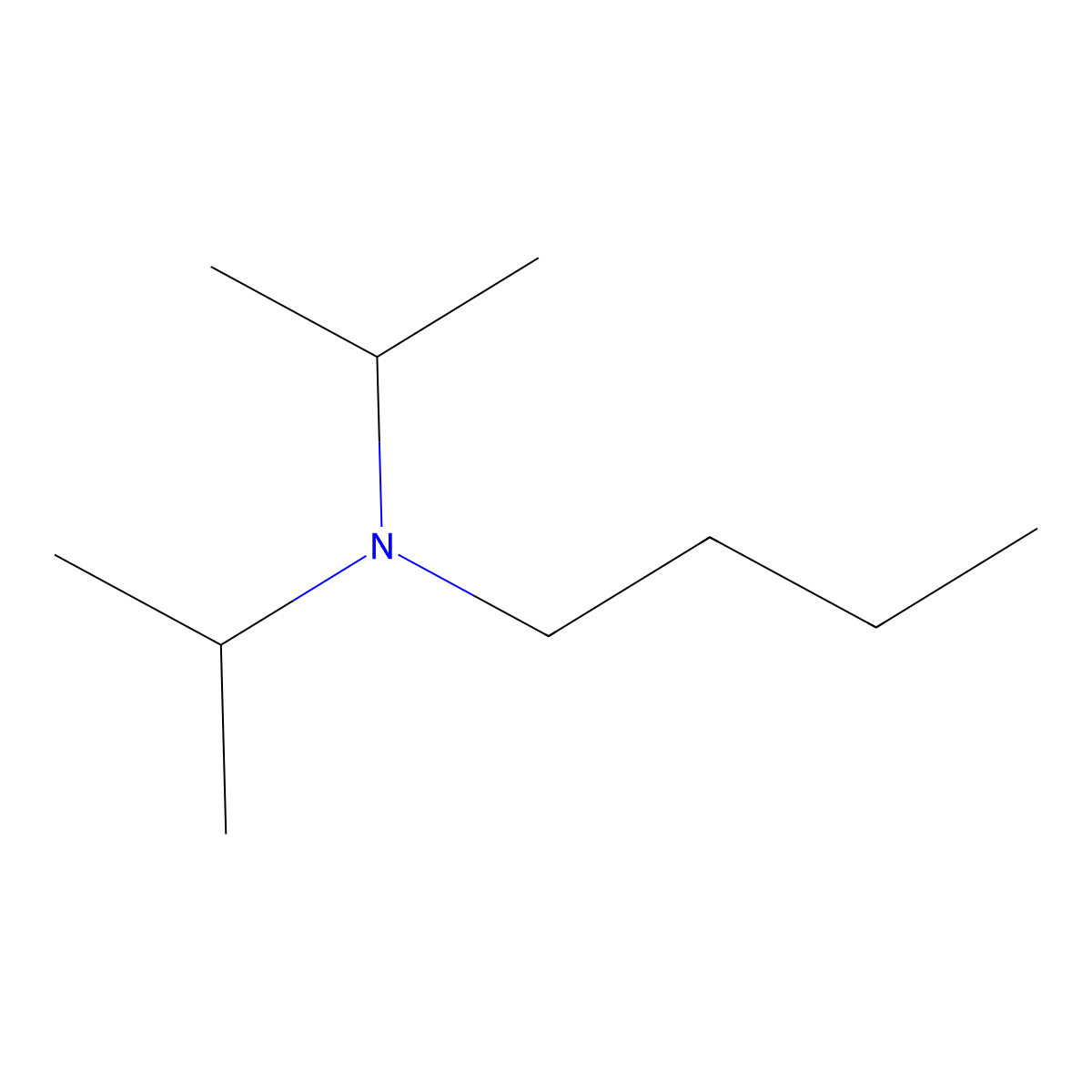 N,N-Diisopropylbutylamine molecular structure, CAS 41781-44-6