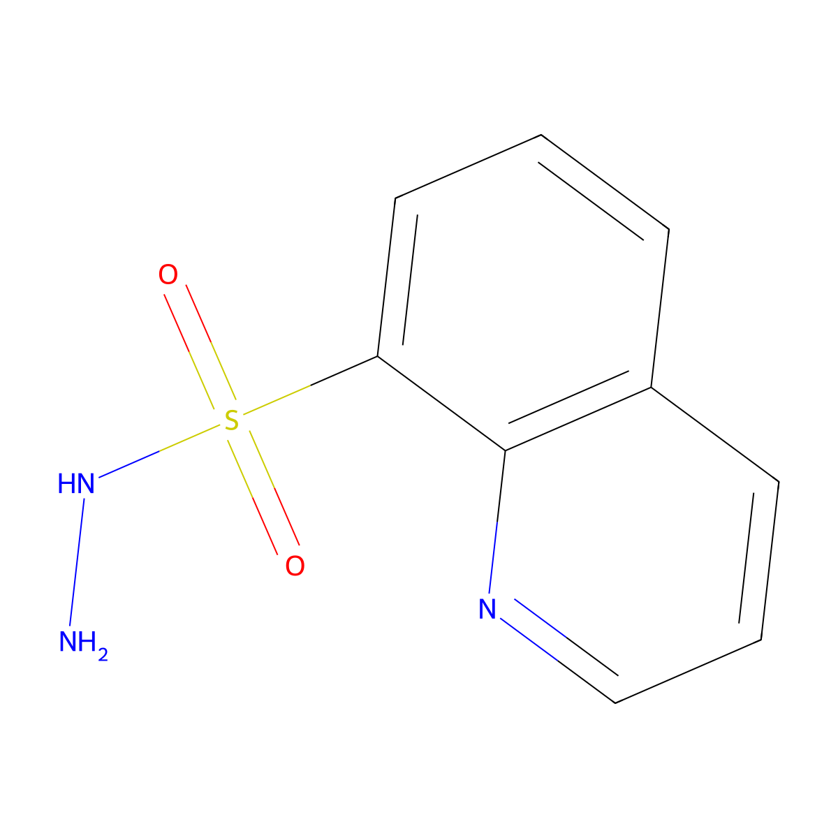 Quinoline-8-sulfonohydrazide molecular structure, CAS 41782-35-8