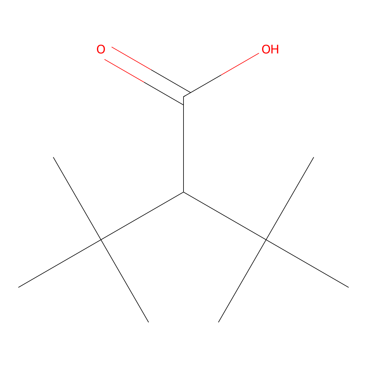Butyric acid, 2-tert-butyl-3,3-dimethyl- molecular structure, CAS 41785-81-3