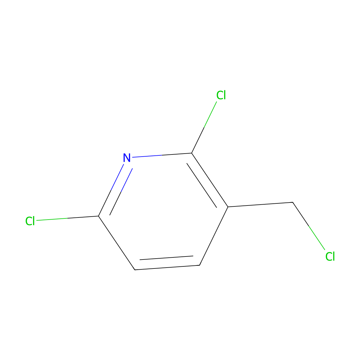 Pyridine, 2,6-dichloro-3-(chloromethyl)- molecular structure, CAS 41789-37-1