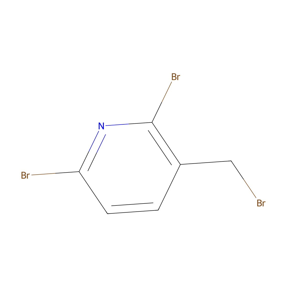 2,6-Dibromo-3-(bromomethyl)pyridine molecular structure, CAS 41789-38-2