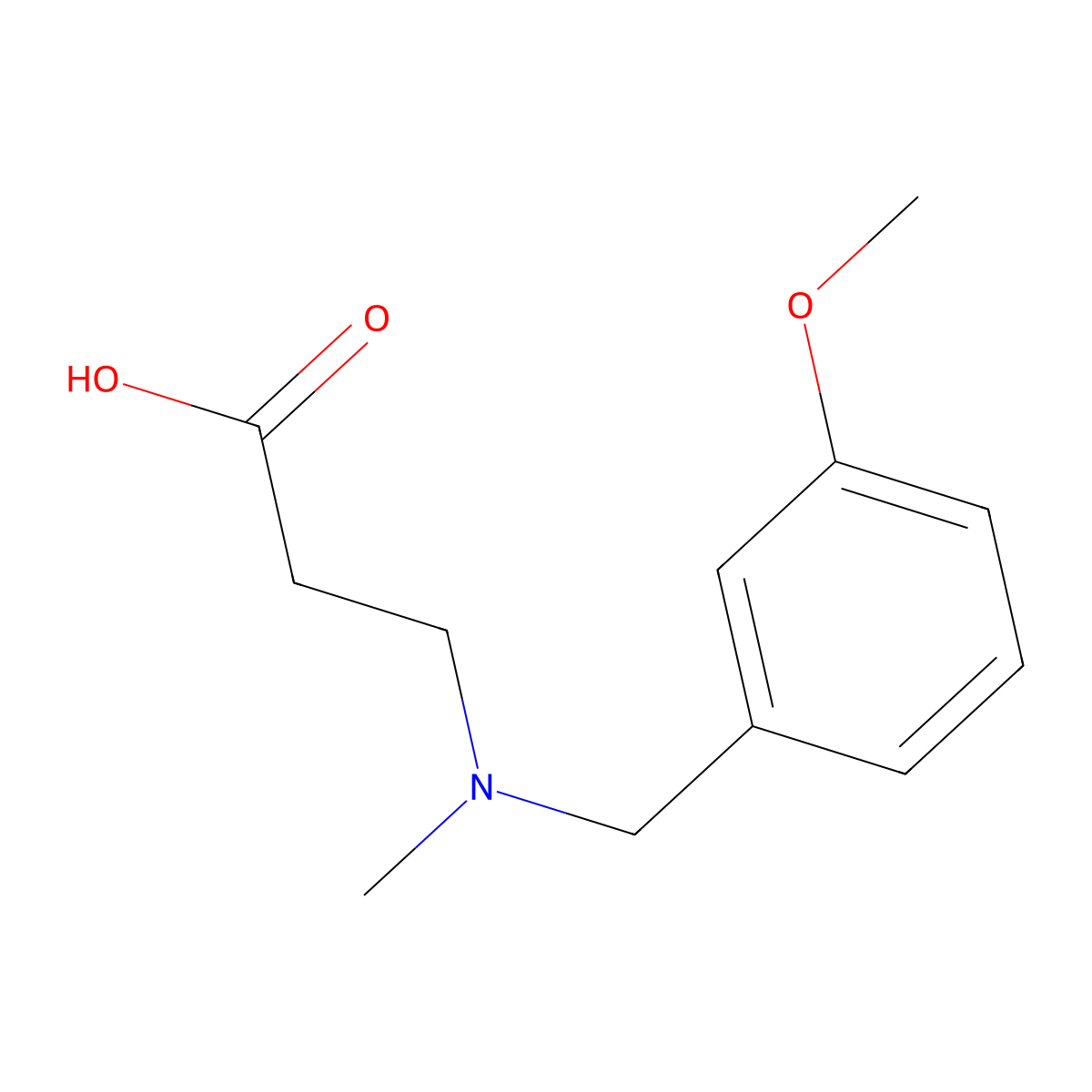 3-[(3-Methoxyphenyl)methyl-methylamino]propanoic acid molecular structure, CAS 41789-96-2