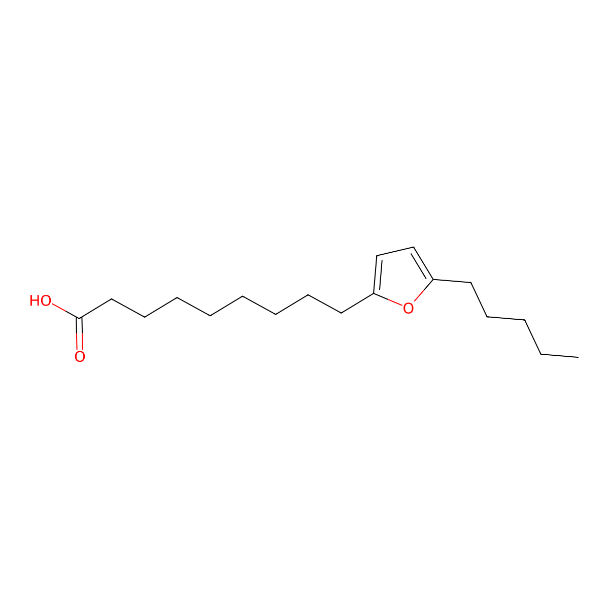 9-(5-Pentylfuran-2-yl)nonanoic acid molecular structure, CAS 4179-43-5