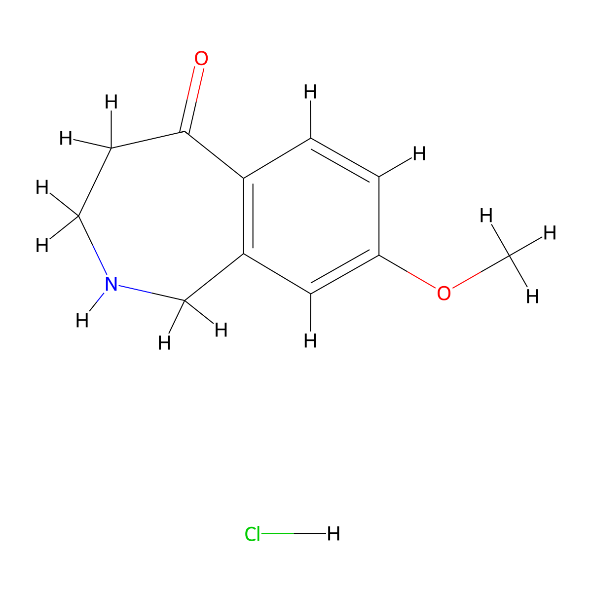 8-Methoxy-3,4-dihydro-1H-benzo[c]azepin-5(2H)-one hydrochloride molecular structure, CAS 41790-14-1