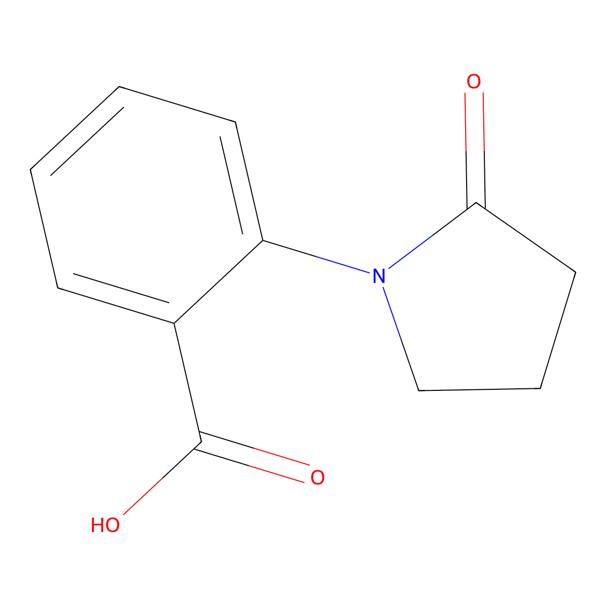 2-(2-oxopyrrolidin-1-yl)benzoic Acid molecular structure, CAS 41790-73-2