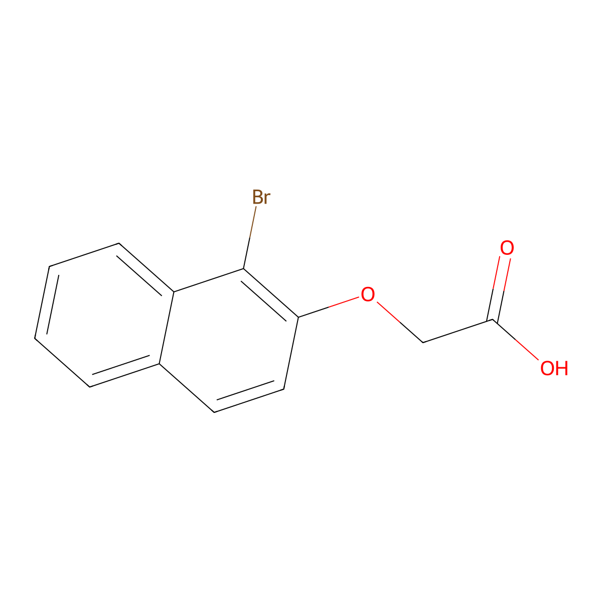 2-[(1-Bromonaphthalen-2-yl)oxy]acetic acid molecular structure, CAS 41791-59-7
