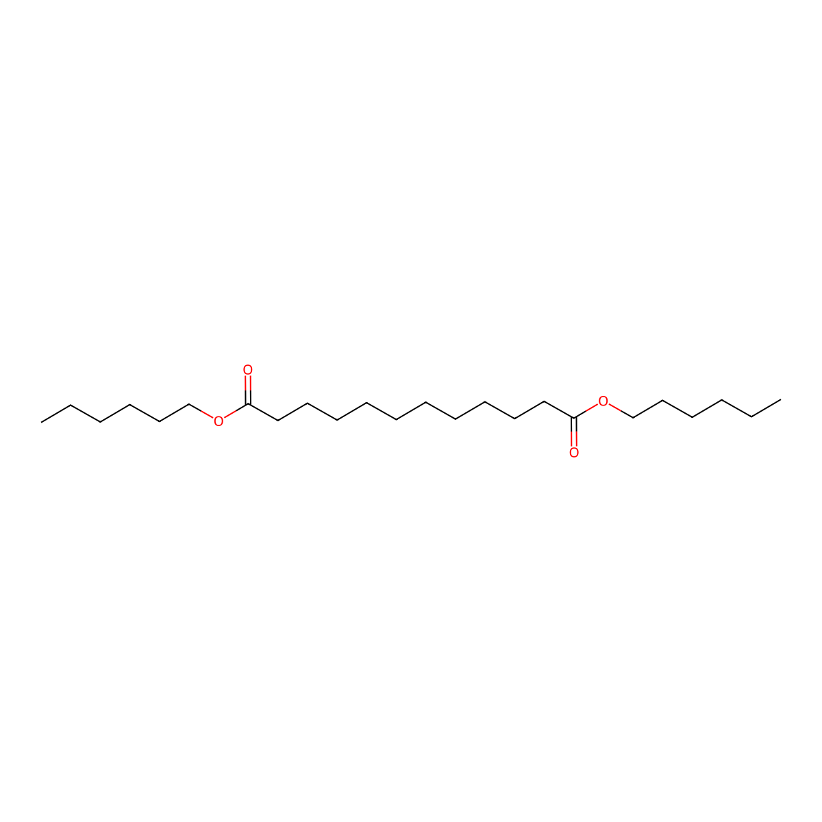 Dihexyl dodecanedioate molecular structure, CAS 41792-55-6
