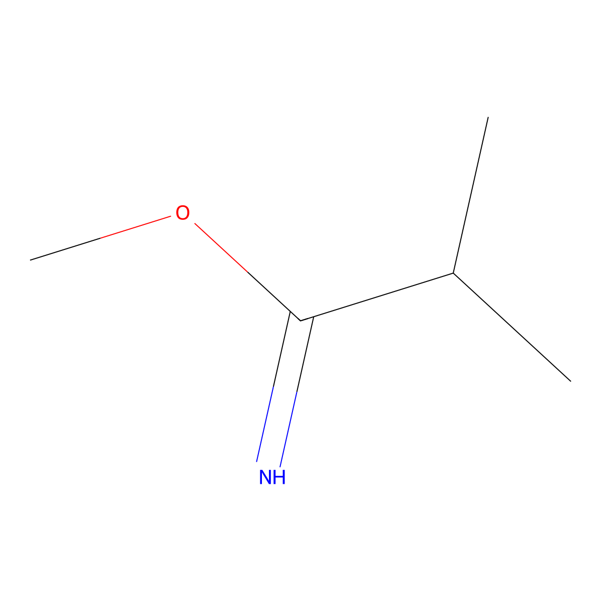 Methyl 2-methylpropanimidate molecular structure, CAS 41796-01-4