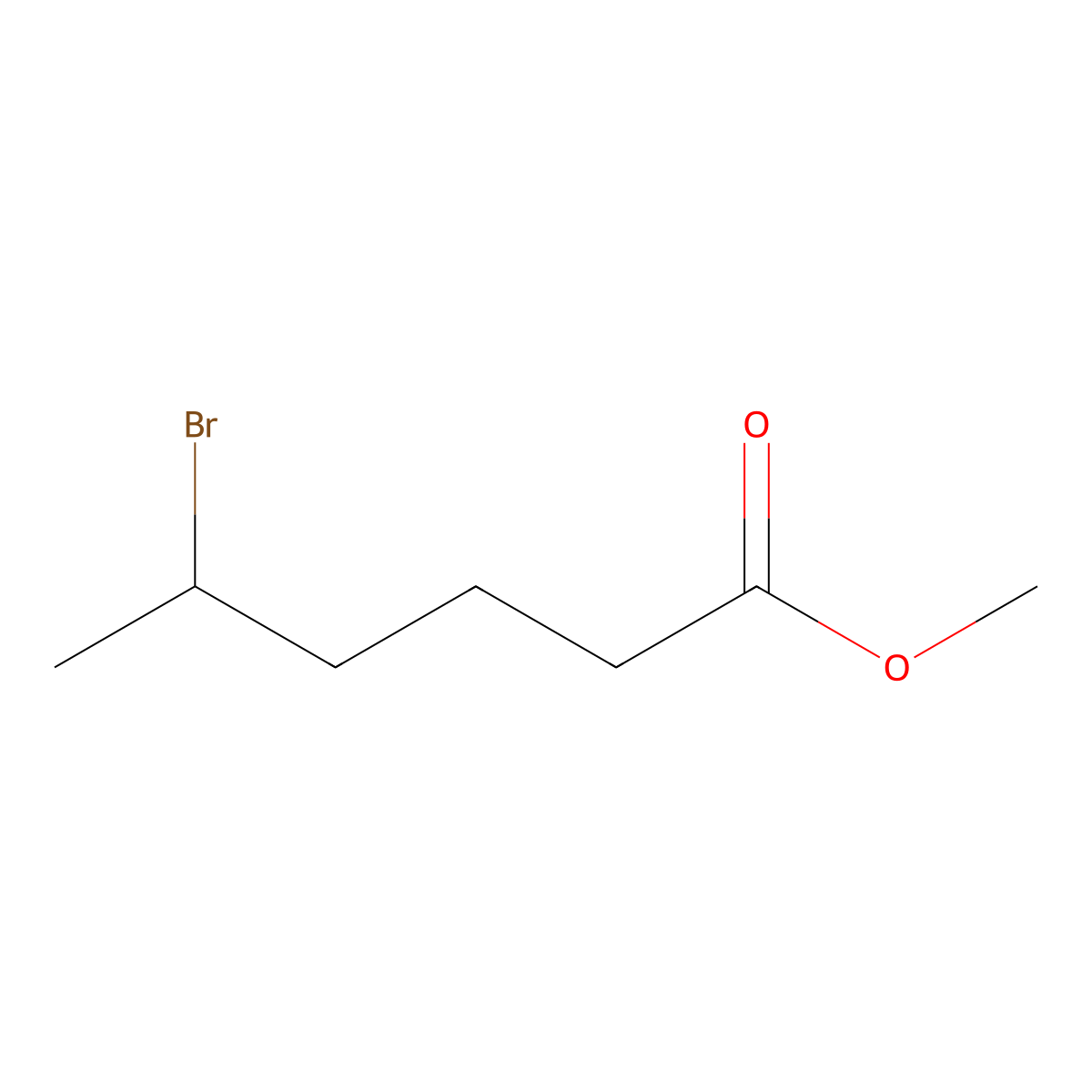 Methyl 5-bromohexanoate molecular structure, CAS 41796-82-1