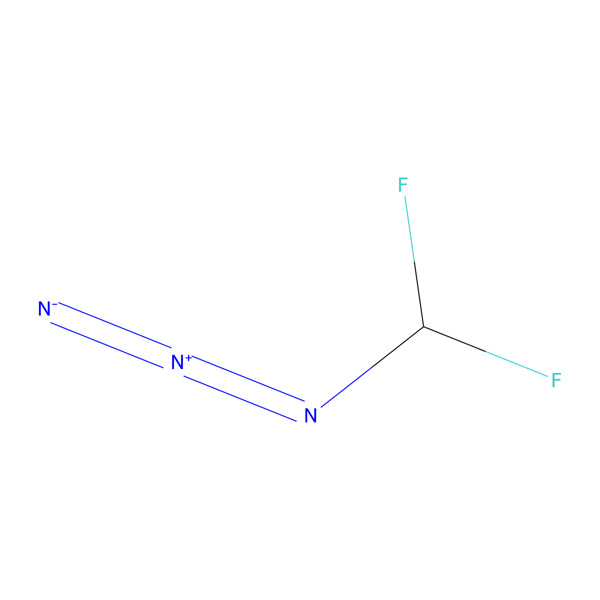 Azido(difluoro)methane molecular structure, CAS 41796-84-3