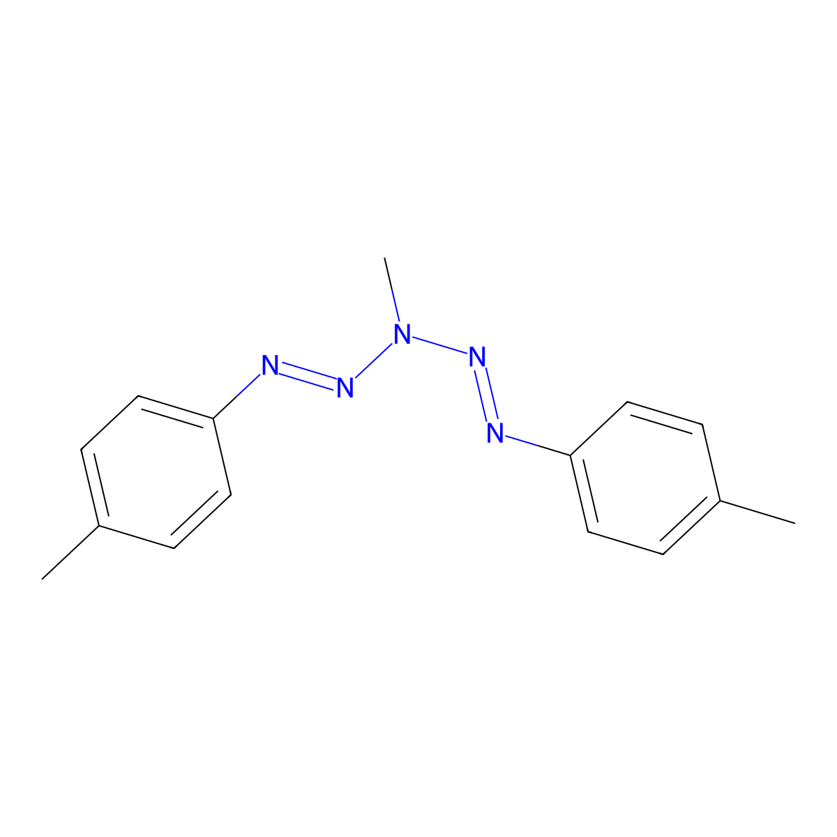 1,5-Di-p-tolyl-3-methyl-1,4-pentazadiene molecular structure, CAS 41798-81-6