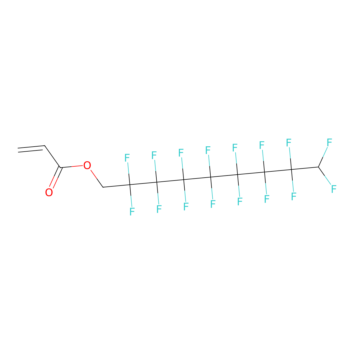 2,2,3,3,4,4,5,5,6,6,7,7,8,8,9,9-Hexadecafluorononyl acrylate molecular structure, CAS 4180-26-1