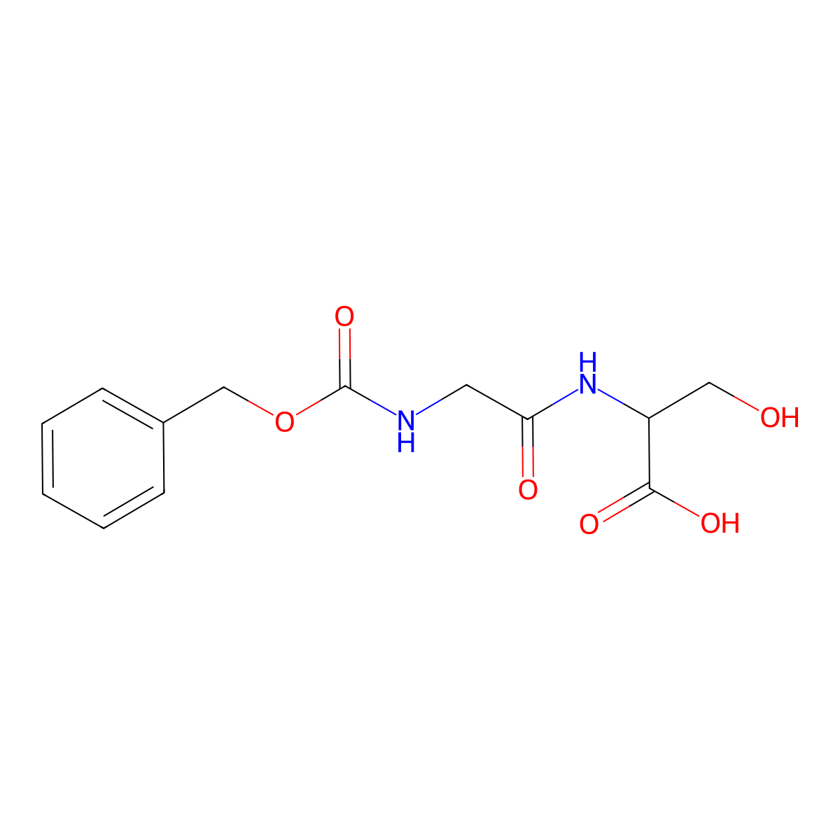 n-[(Benzyloxy)carbonyl]glycylserine molecular structure, CAS 4180-62-5