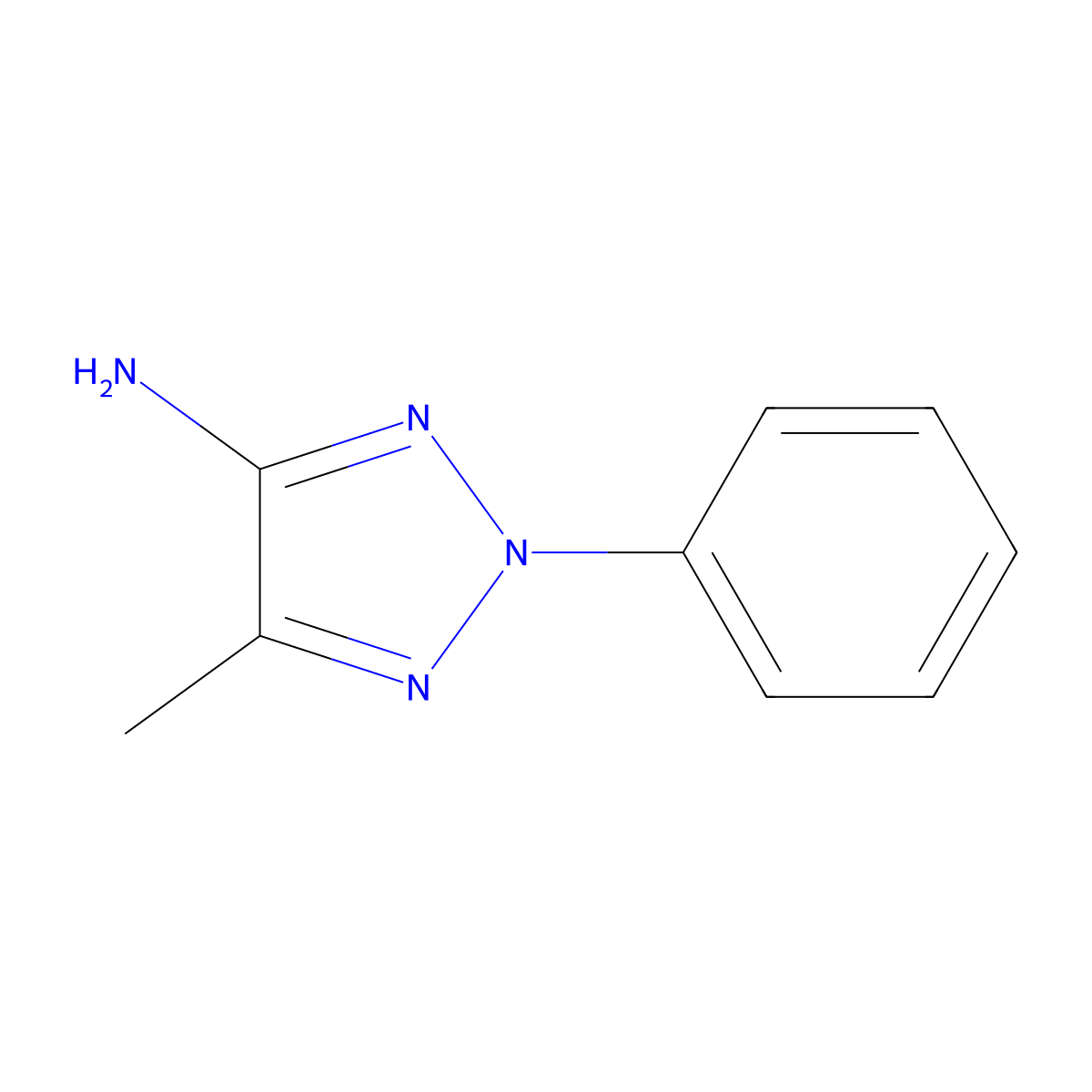 5-methyl-2-phenyl-2H-1,2,3-triazol-4-amine molecular structure, CAS 41803-33-2