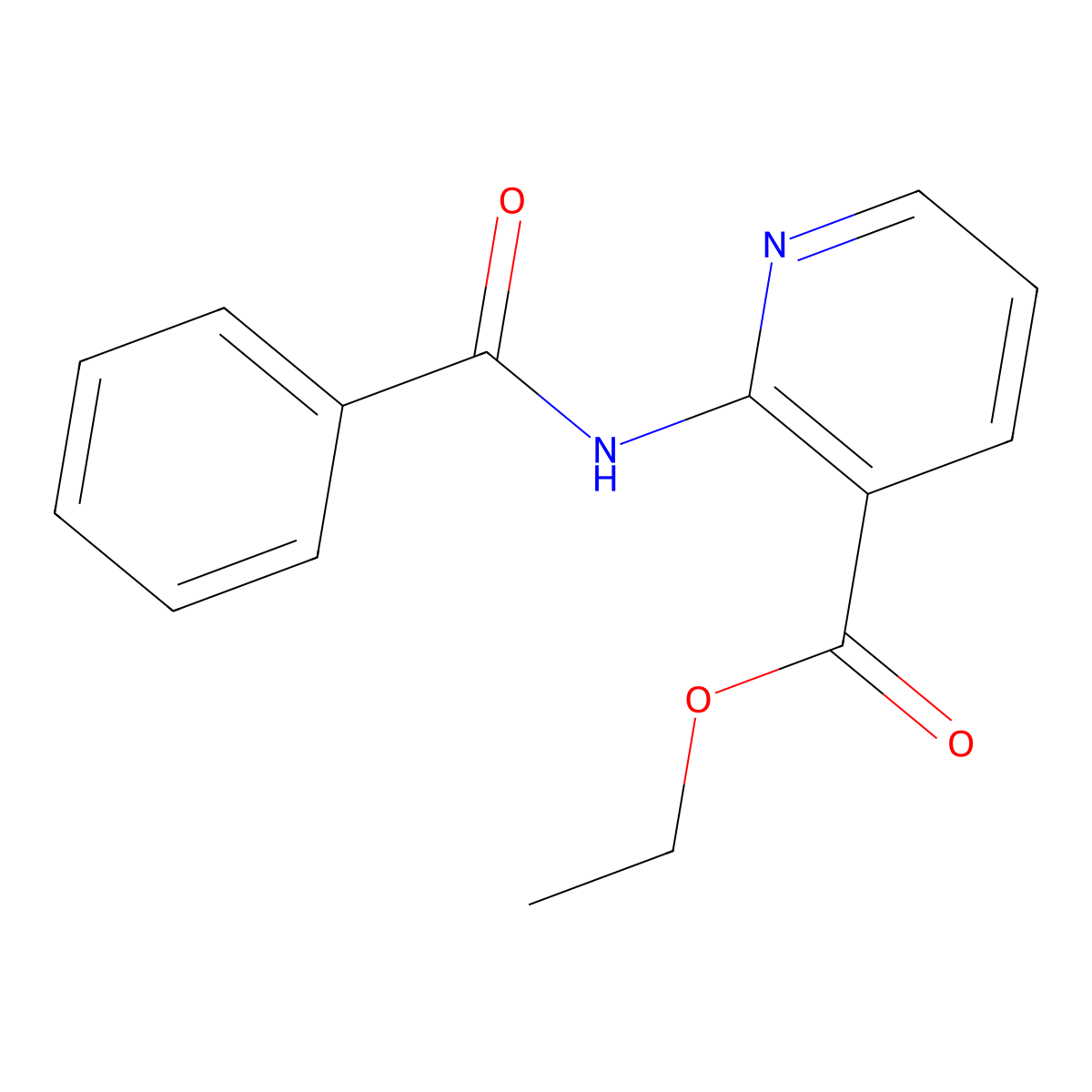 Ethyl 2-(benzoylamino)nicotinate molecular structure, CAS 41803-50-3