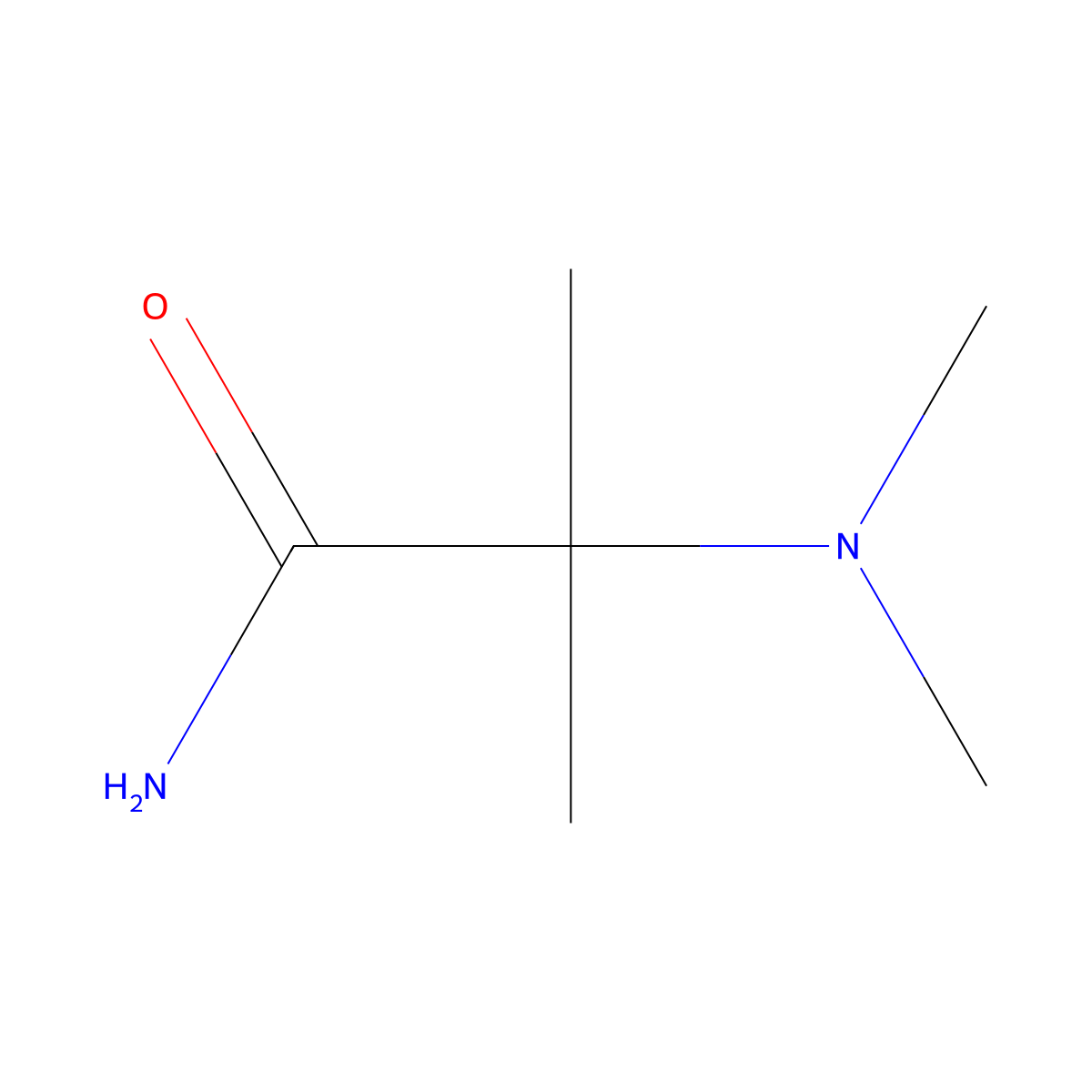 Propanamide, 2-(dimethylamino)-2-methyl- molecular structure, CAS 41805-71-4