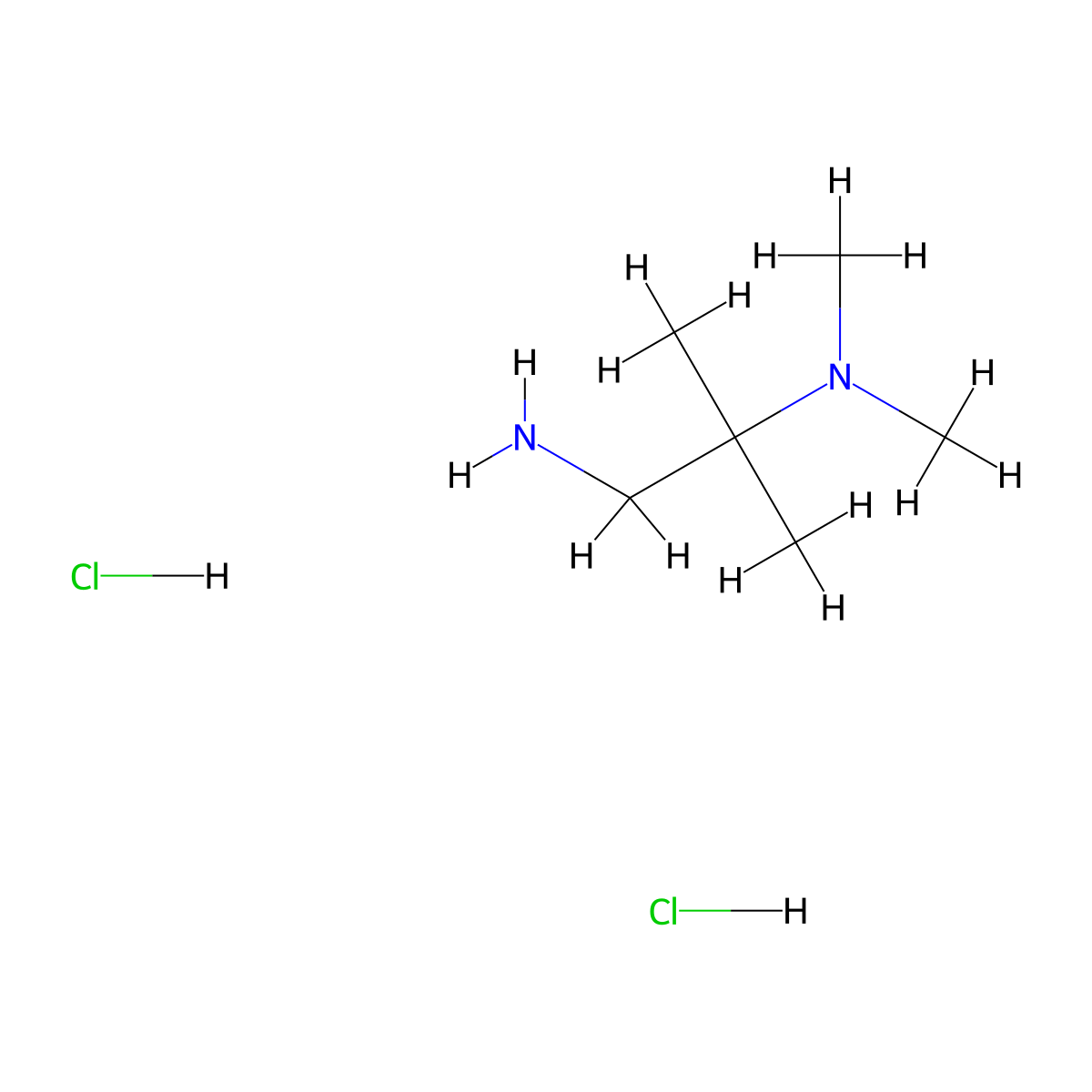 2-Dimethylamino-2-methyl-propylamine dihydrochloride molecular structure, CAS 41805-72-5