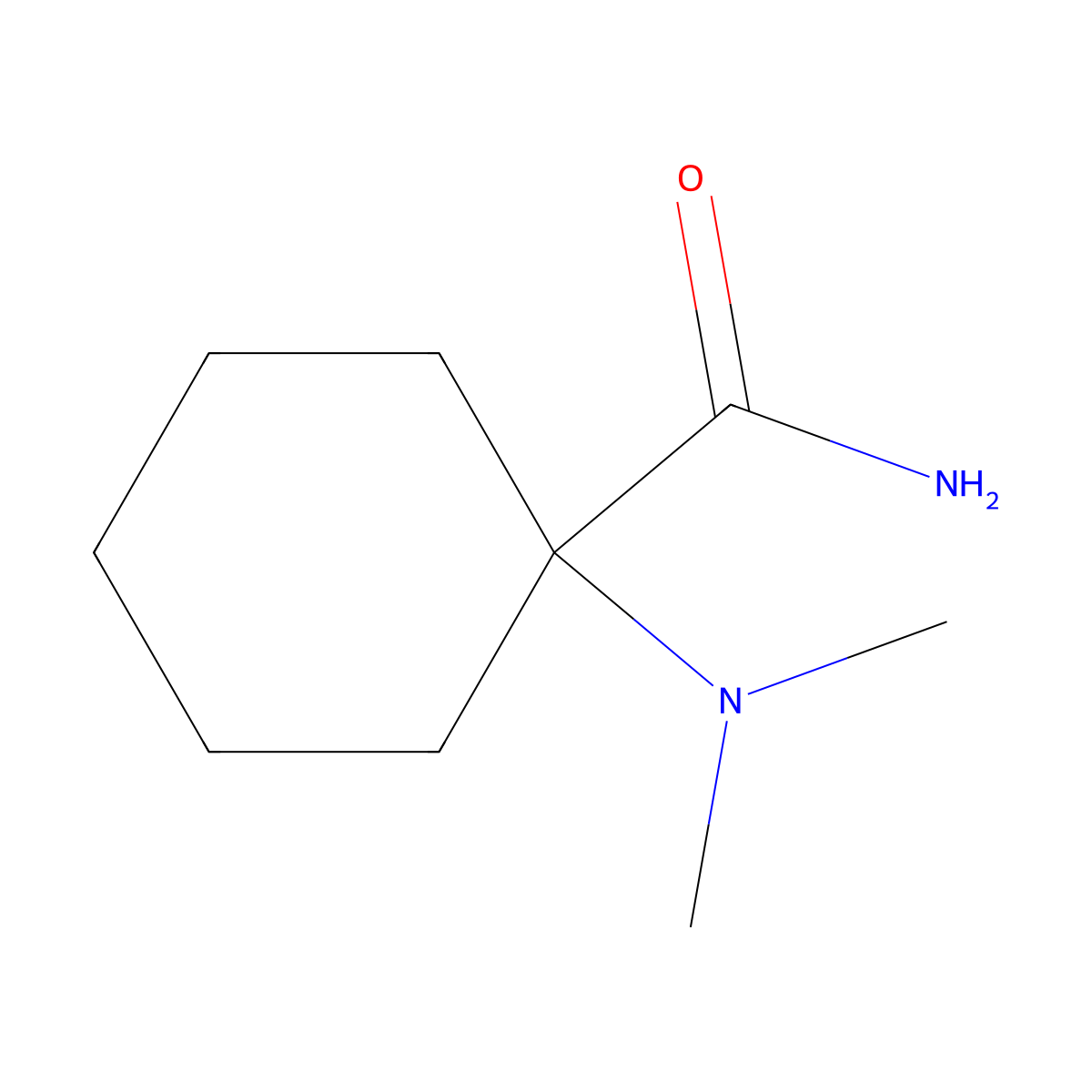 1-Dimethylamino-cyclohexanecarboxylic acid amide molecular structure, CAS 41806-04-6